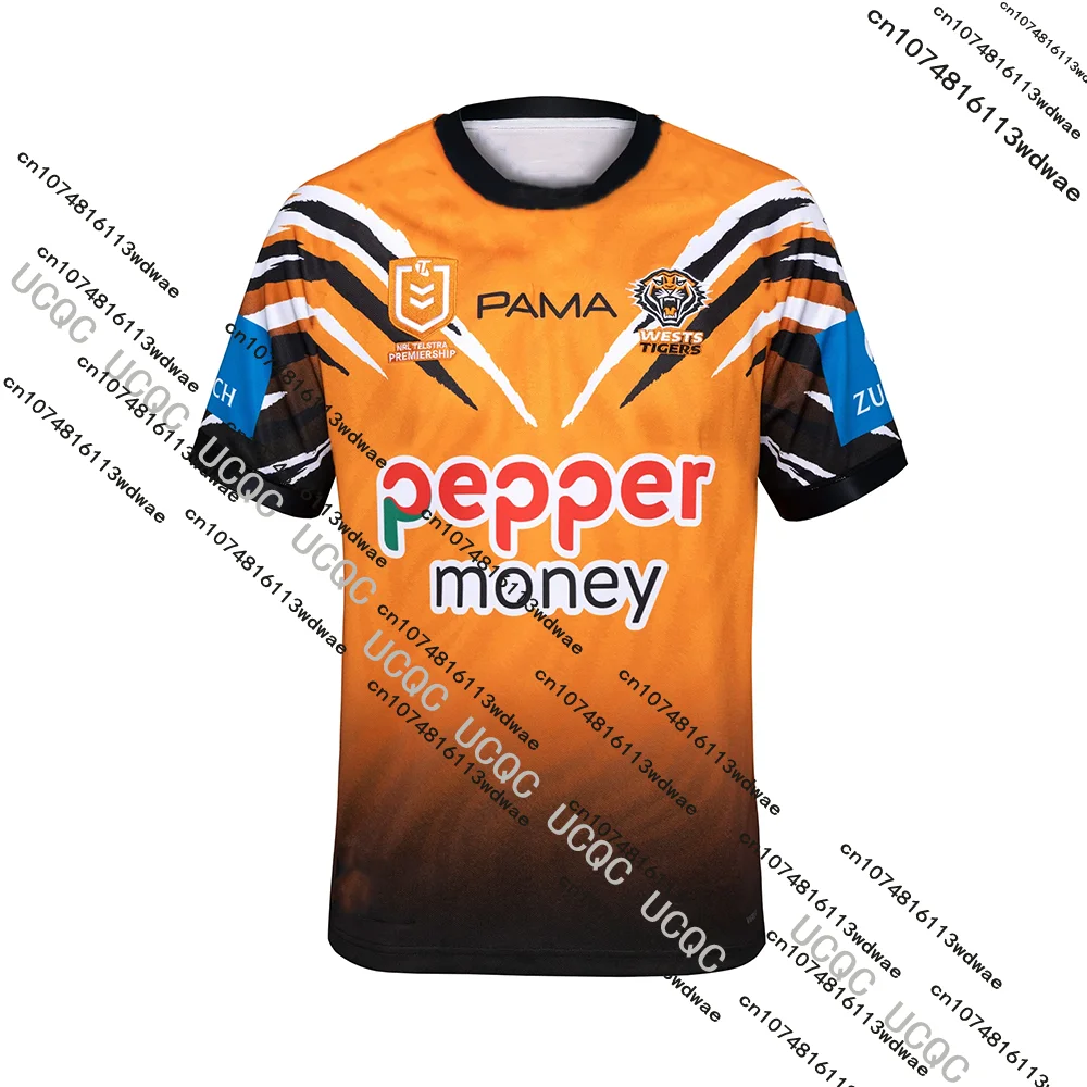 

2026 The Latest NRL Summer Australian Wests Tigers Football Mens Home Jersey Training Quick-dry Australia Rugby Adult T-shirt