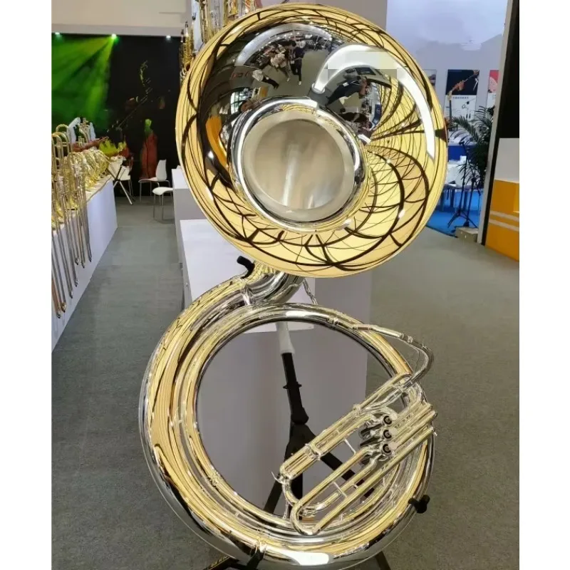2025 Professional BBb Sousaphone Premium Silver Plated Brass Instrument for OEM/ODM Supply
