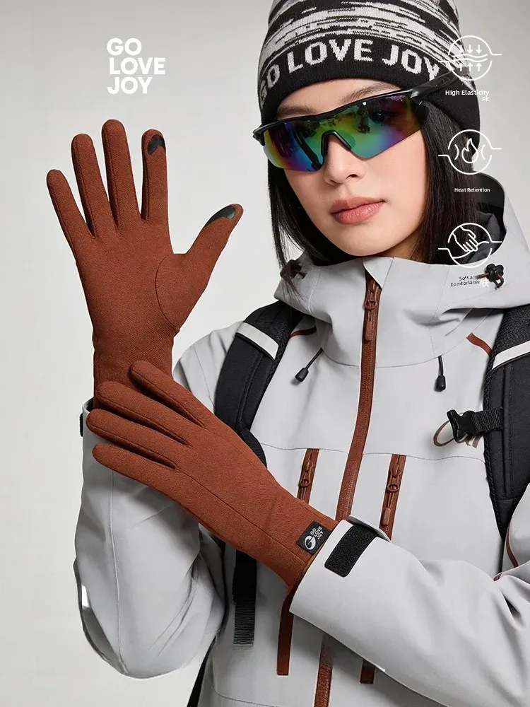 Golovejoy Merino Wool Touchscreen Gloves Men Women Cycling Thin Outdoor Riding Windproof Mountain Climbing Lightweight Comfor...