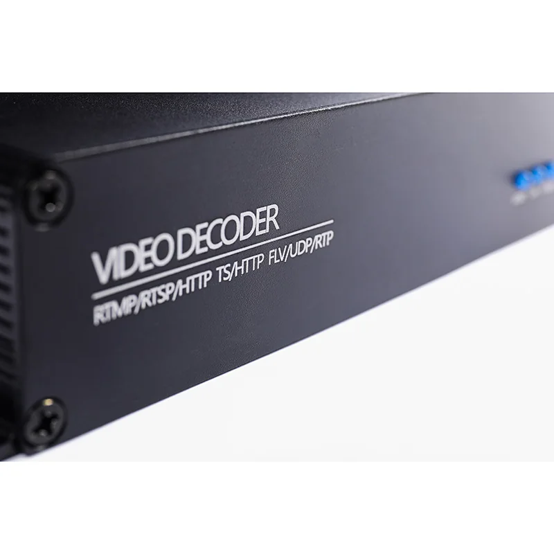 4K SDI صندوق فيديو التشفير فك RTSP RTMP SRT UDP H.265 H.264 المعطي المعارض VGA HDMI الناتج Repleace Topbox الارسال فك