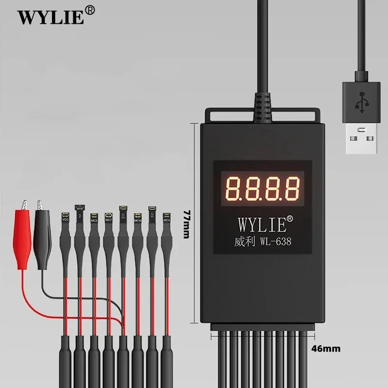 

Умный кабель питания WYLIE WL-638, автоматическая фильтрация, высокая частота обновления, подходит для IPhone 15 PM Android, инструменты для ремонта