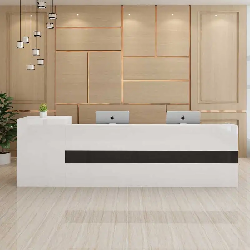 Clinic Modern Reception Desk White Information Shop Cashier Counter Desk Salon Reception Mesa De Escritorio Theater Furniture