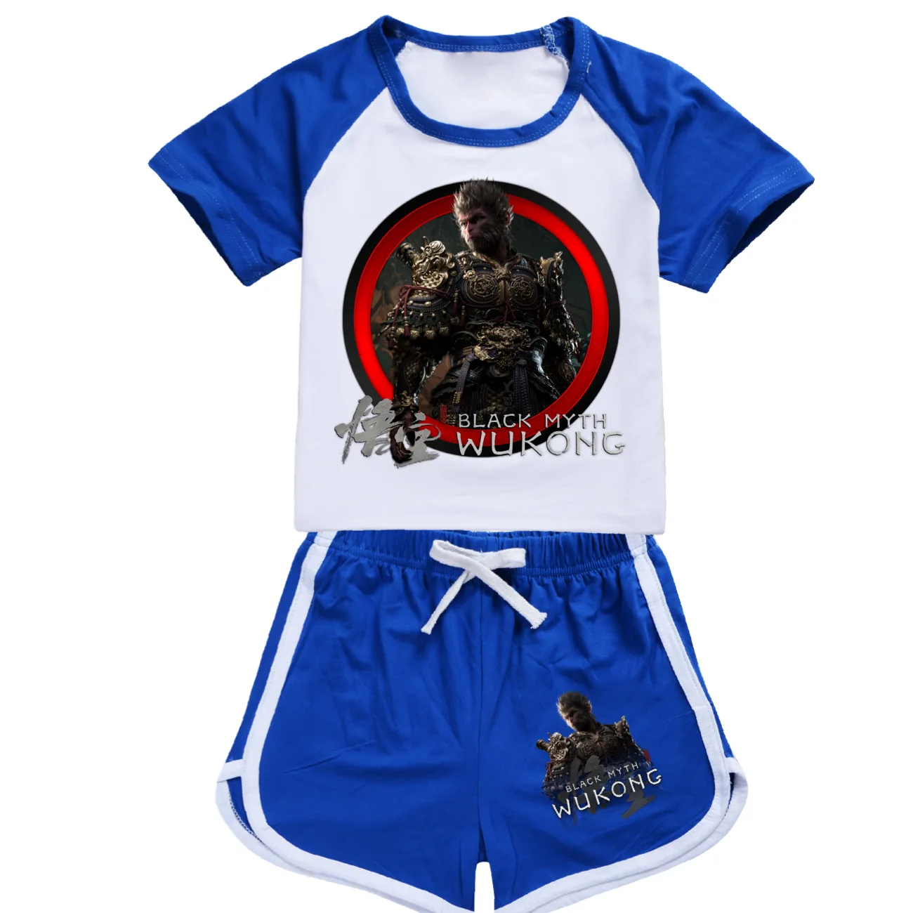 Black Myth Wukong Game T-shirt Shorts Kids Baby Girls Clothes Children Home Casual Sports Short-sleeved Pyjamas Suit