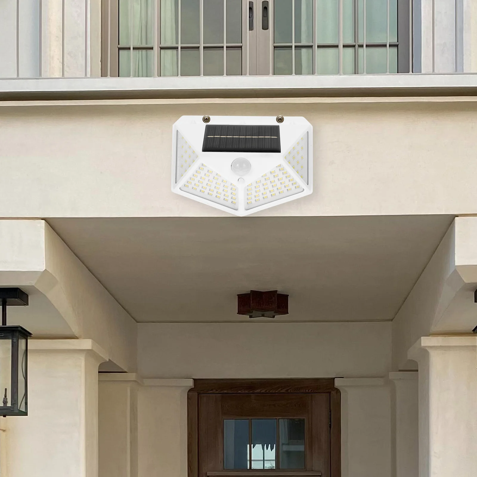 

Solar Lights Motion Sensor Waterproof Outdoor Security Wall Lamp For Garden Yard Fence Deck Patio Solar Powered No Wiring
