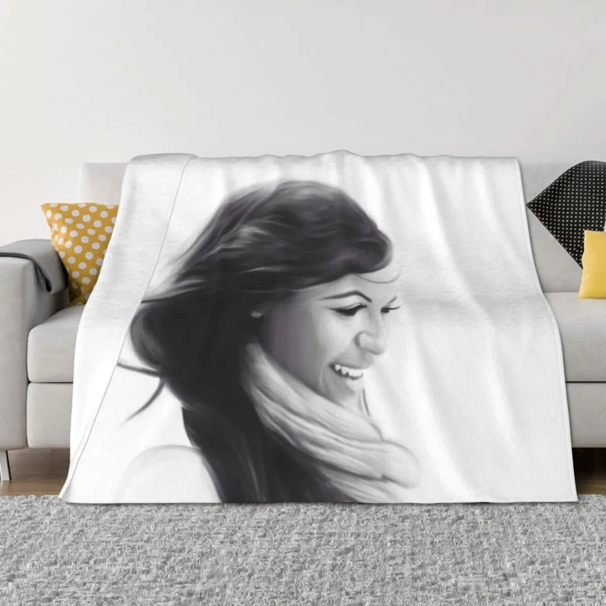 

Naya Rivera Throw Blanket Blankets For Sofas Tourist Bed Flannel Fabric Blankets