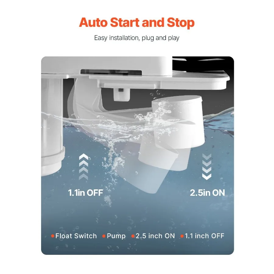 Bomba de condensação automática da bomba da remoção do condensado 1 50 HP 65GPH elevador de 15 pés