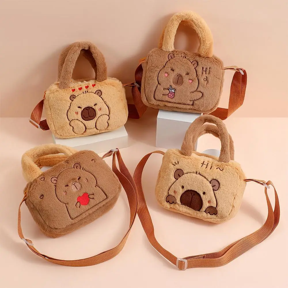 Kids Gift Cartoon Bag Anime Peripheral Products Cute Children's Handbag Capybara Doll Bag for Girls