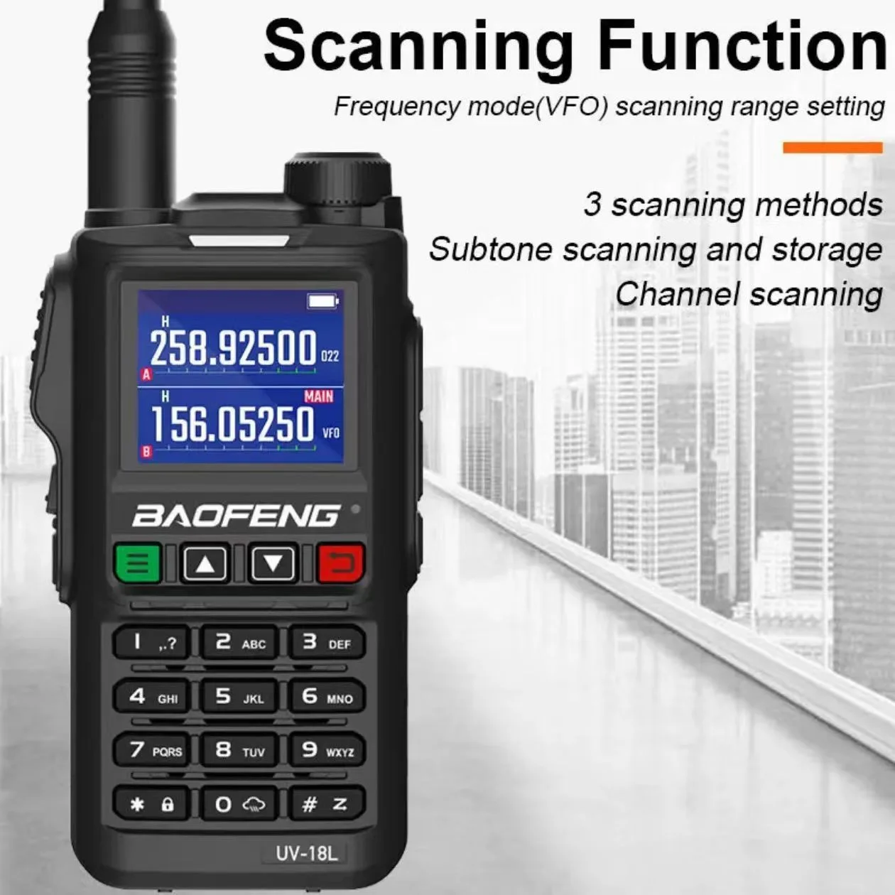 Baofeng UV18H Dual Band Walkie Talkie, GPS, Air Band, One-Key Sync, FM/AM, Waterproof