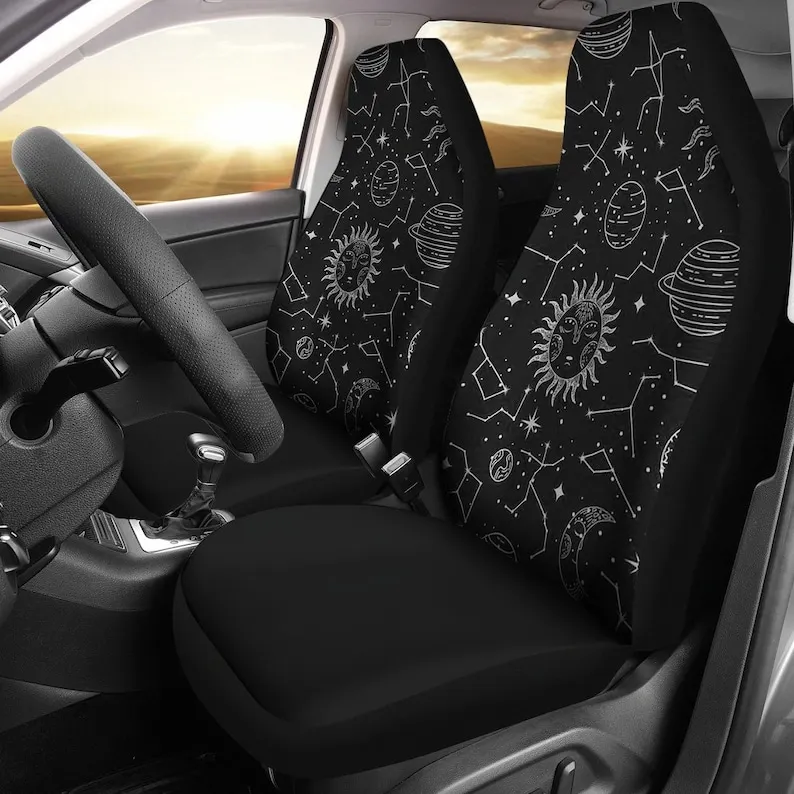 Astrological Car Seat Covers (Set Of 2) / 2 Front Car Seat Covers / Car Seat Covers / Car Seat Protector / Car Accessory