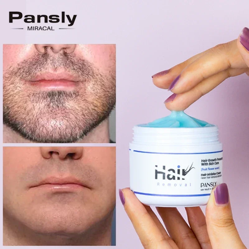 Lavender Hair inhibitor Cream Permanant Stop Hair Growth Skin Care for Beard Pubic Bikini Intimate Armpit Powerful Removal hair