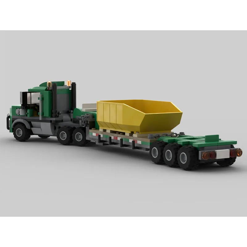 

Новая модель грузового полуприцепа MOC-156936 с прицепом, конструктор из 355 деталей, подарок для мальчиков на день рождения или Рождество