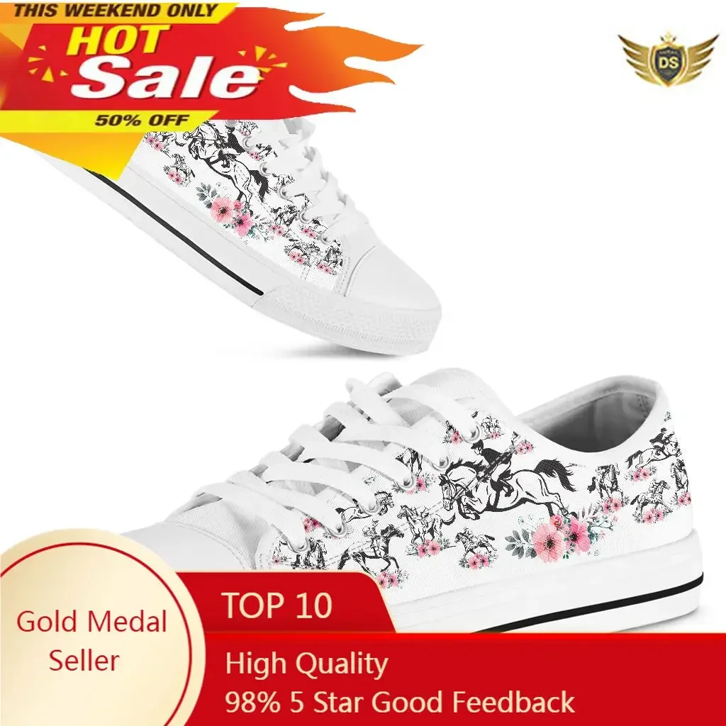 

Women Sneakers Low-top Ridding Horse Lover Canvas Flat Shoes Women Casual Vulcanize Shoes Women Summer Sneaker Ladies Shoes