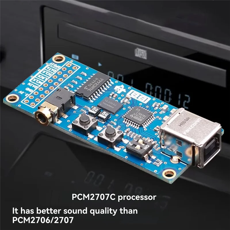 

N01R-PCM2707C USB To I2S Digital Interface Sound Card DAC With Compatibility For PCM2706 XMOS Italian