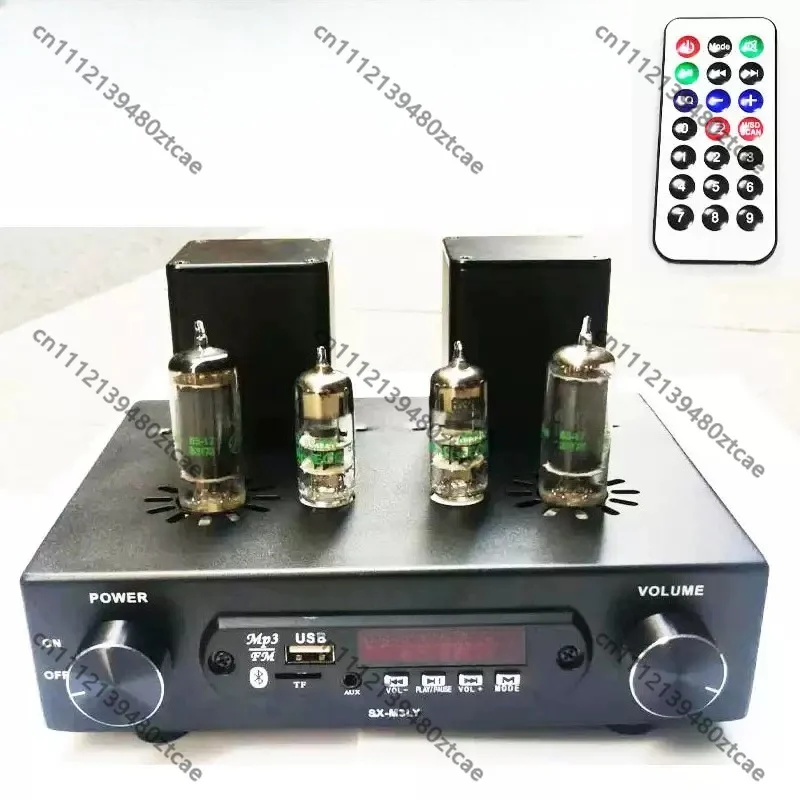 HiFi Audio Vacuum Tube Power Amplifier Bluetooth USB Flash Drive Playback Function Tube Amplifier Equipped With Remote