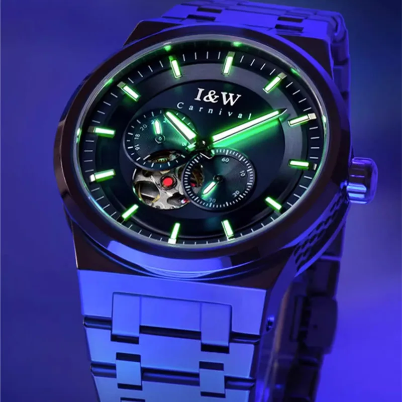 Relogio Masculino CARNIVAL Mechanical Business Watch for Men Brand Luxury Automatic Wrist Watch Waterproof Luminous Reloj Hombre