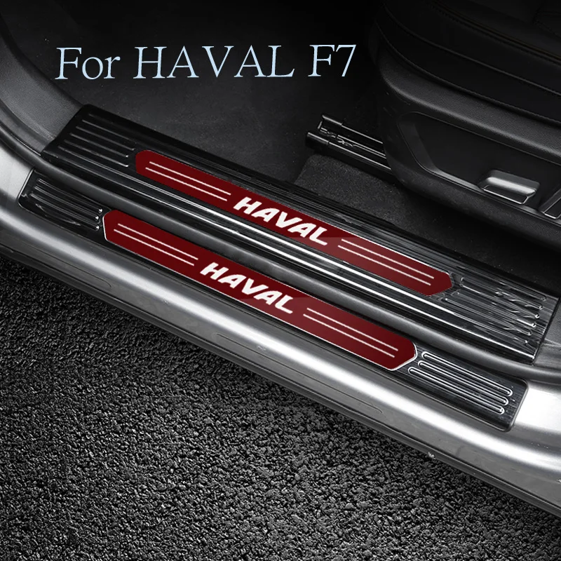 For HAVAL F7 II 2024 Stainless Steel Door Sill Scuff Plate Protector Guard Welcome Pedal Threshold Car Styling