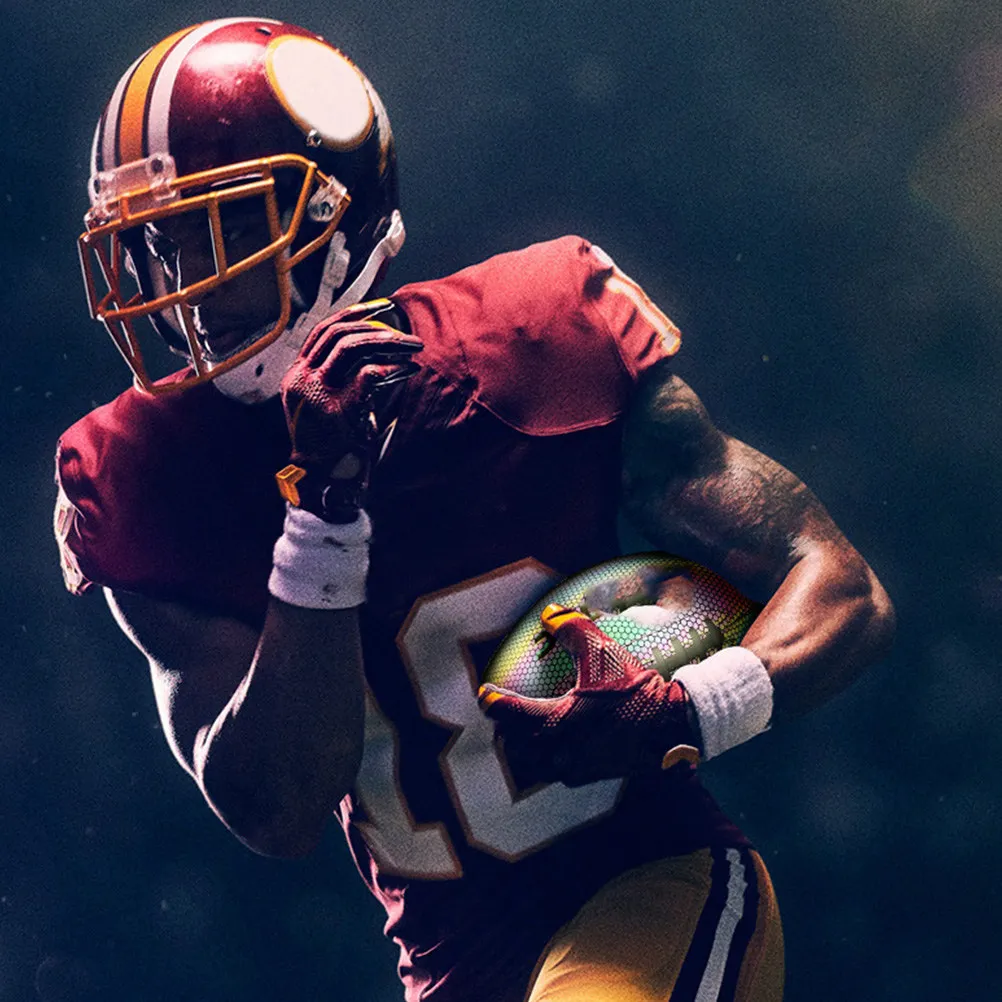 

1 шт. Профессиональный тренировочный мяч для регби из полиуретана, эластичный, для подростков и взрослых, для стадиона, дома, школы, флуоресцентный