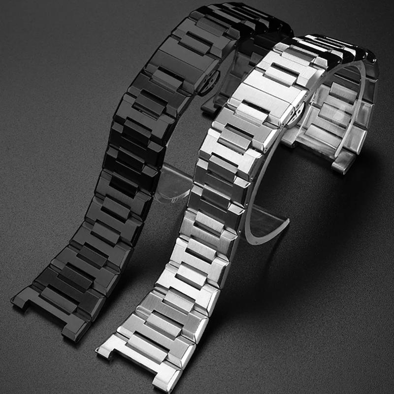 

Notched stainless steel watchband for Rarone Renault Gemini steel strap 8840129 8840149 metal watch strap accessories bracelet