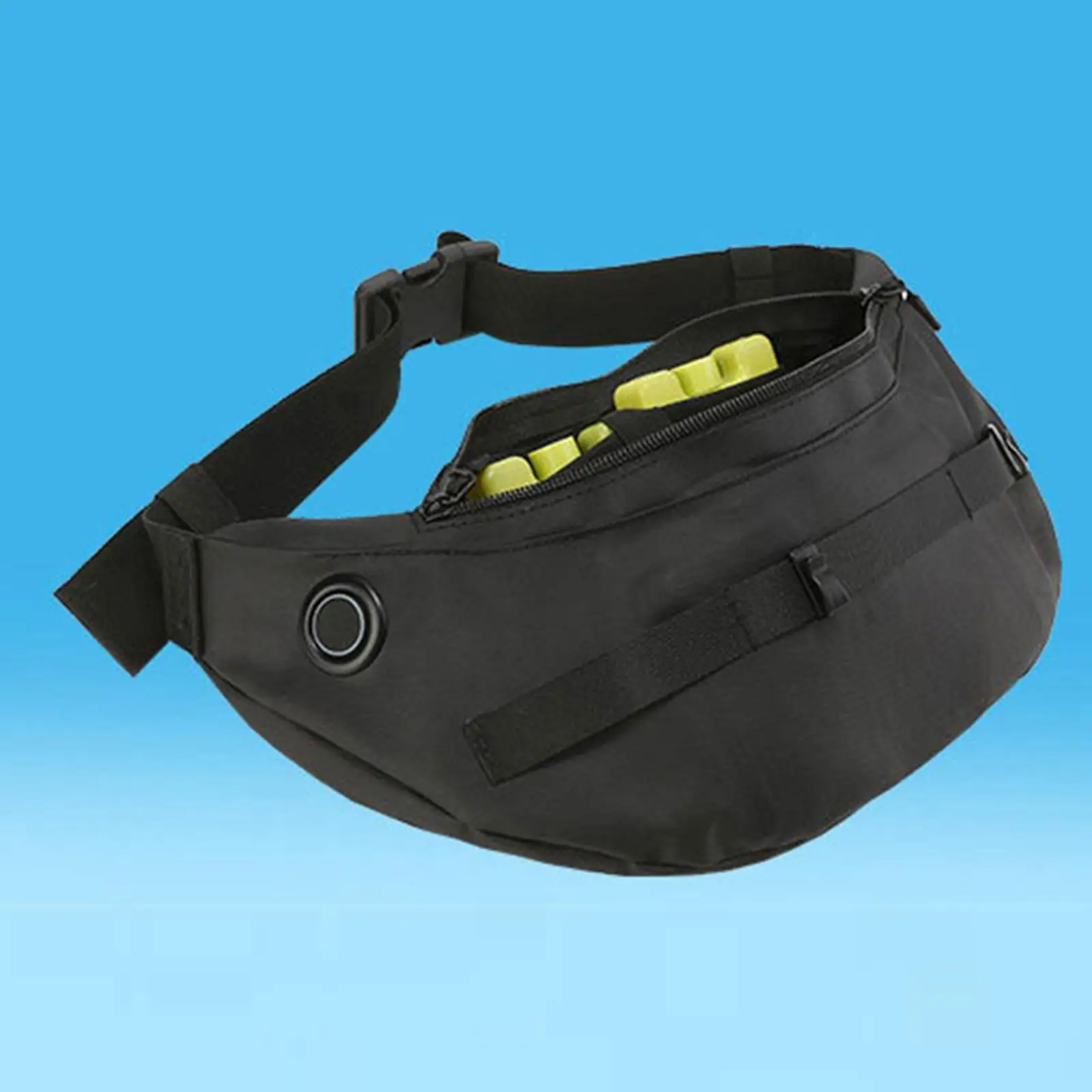 Fanny Pack Multifunctional Lightweight Casual Adjustable Bags USB Waist Fan Belt Fan for Sports Travel Climbing Hiking Fishing