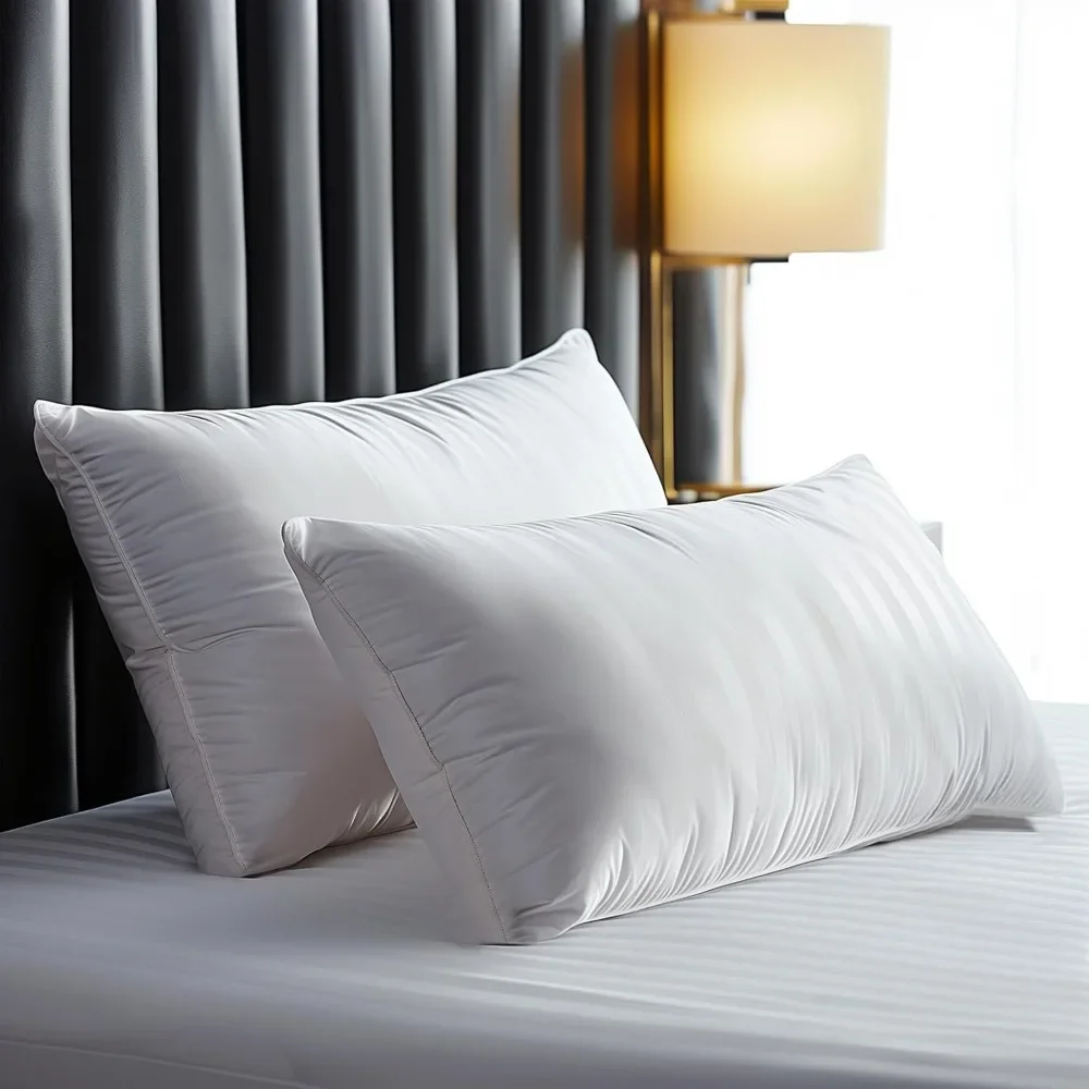 Fluffy Hotel selects luxury goose feathers, medium-firmness hypoallergenic pillows, and United States planted cotton covers