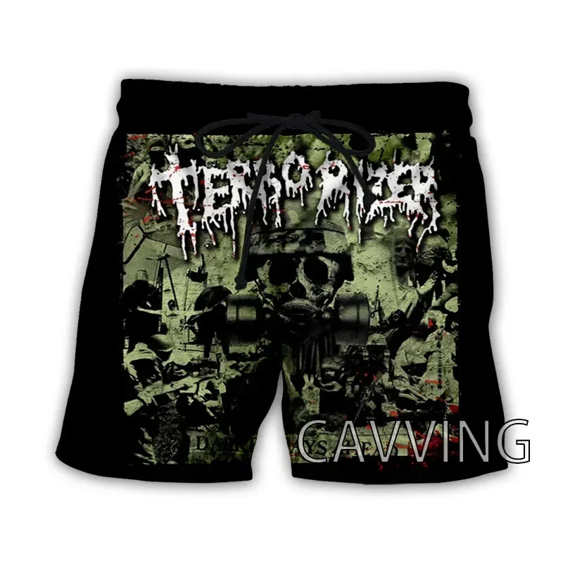 CAVVING 3D Printed  Terrorizer Rock  Summer Beach Shorts Streetwear Quick Dry Casual Shorts Sweat Shorts for Women/men