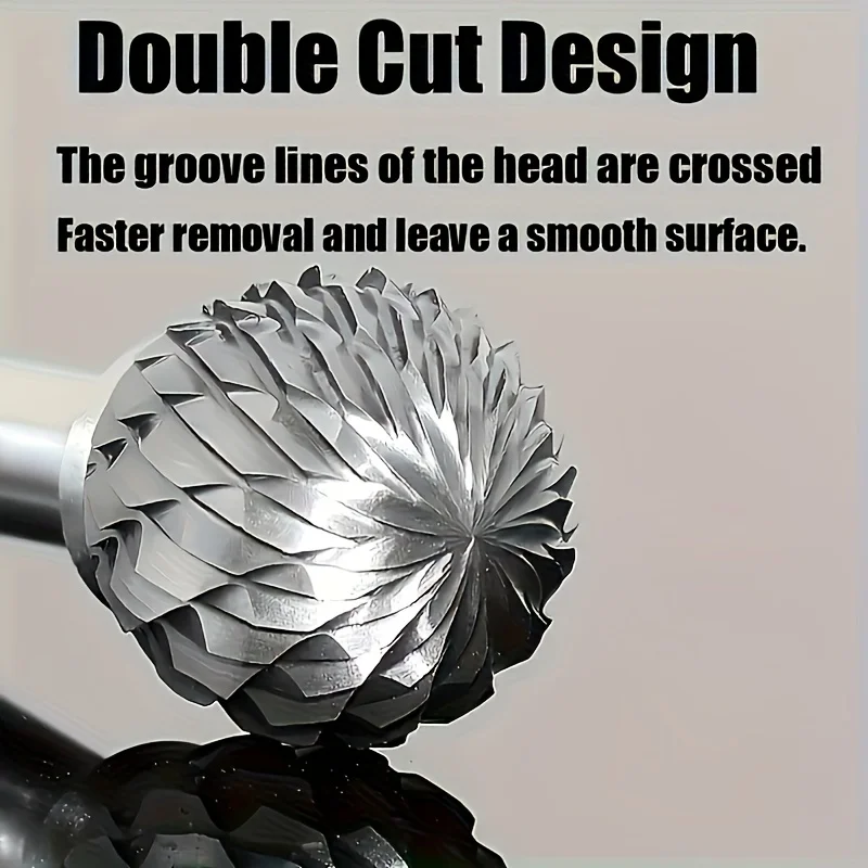 5Pcs Complete models Double Cut Rotary Rasp File Set 6mm Shank Super Hard Steel File For Woodworking Metal Grinding