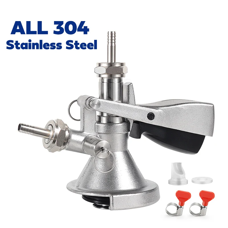 

100% 304 Stainless Steel "A" Type Keg Coupler,German Slider A System Beer Keg Tap Barrel Couplers,Draft Beer System