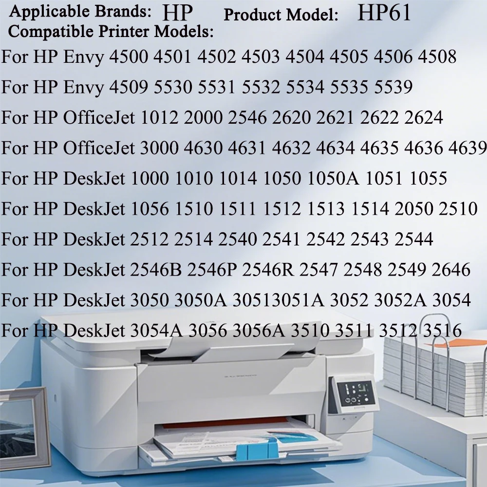 Per HP 61XL hp61 Cartuccia d'inchiostro ricaricabile di ricambio per hp61 hp61XL Deskjet 1000 1050 1050A 1510 2000 2050 2050A 3000 Stampanti
