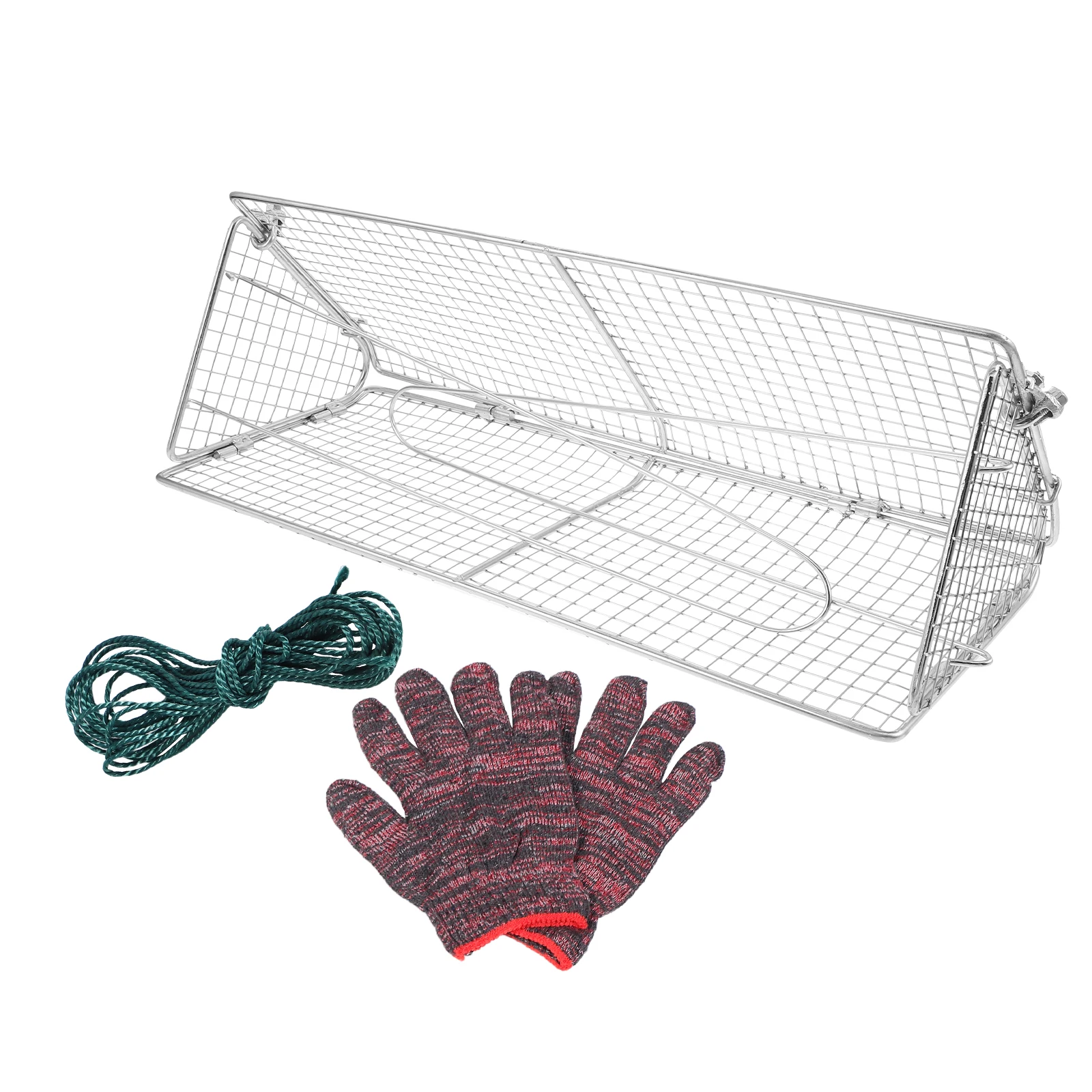 

Beach Stainless Steel Soil Crab Trap Foldable Crabbing Net Lobster Shrimp Lightweight Durable Easy Cleaning Adjustable Height