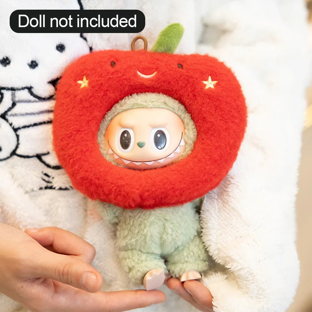 17cm Cute Baby Accessories for Labubu Idol Dolls Clothing Apple Star Christmas Tree for Korea Kpop Exo Doll Fans Gift Collection