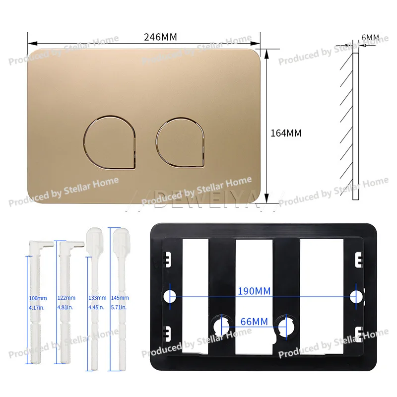 Hidden Tank Dual Button Flush Panel Compatible with Sigma Toilet Panel Switch 115.770