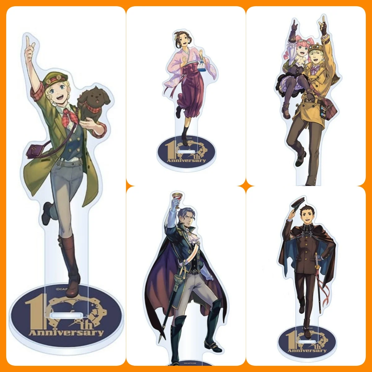 Hot Sell The Great Ace Attorney Phoenix Wright Acrylic Stand Wholesale Accessories Bag Charms Pendant Game Product Creative Gift