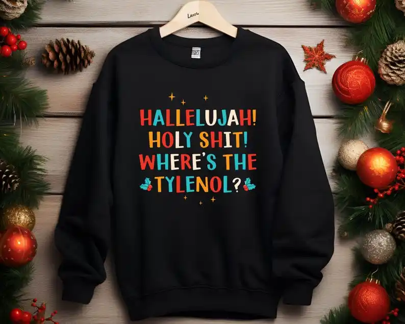 Hallelujah Wheres The Tylenol Unisex Heavy Blend Crewneck Sweatshirt Long Sleeve New in Hoodies & Sweatshirts Spring and Autumn