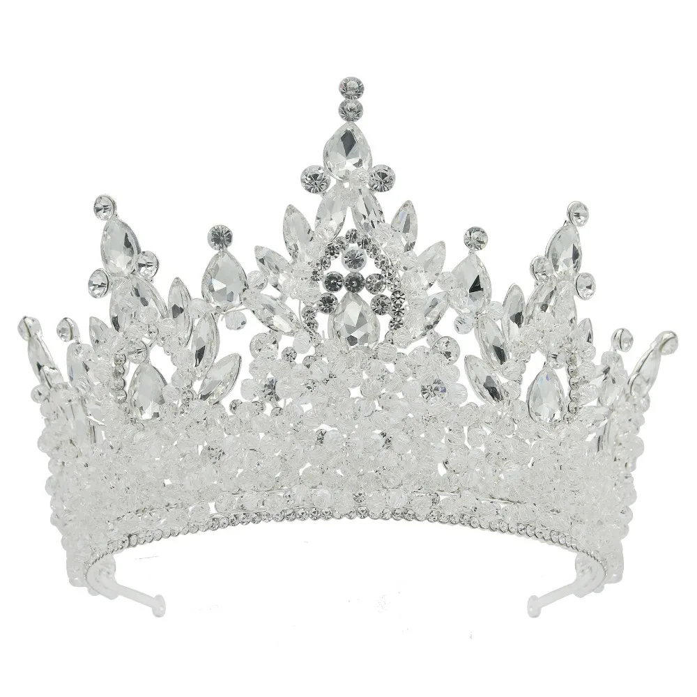 

Роскошная крупная корона в стиле барокко с гальваническим покрытием, украшение для волос со стразами, свадебные короны, декор для торта, сверкающие украшения