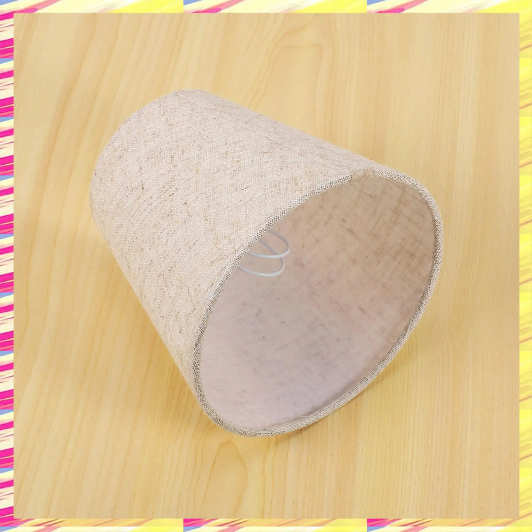 Zestaw 6 małych abażurów ABJJ z klipsem do żarówek, abażury z tkaniny beczkowej do żarówek kandelabrowych, do lamp stołowych, żyrandoli i kinkietów.