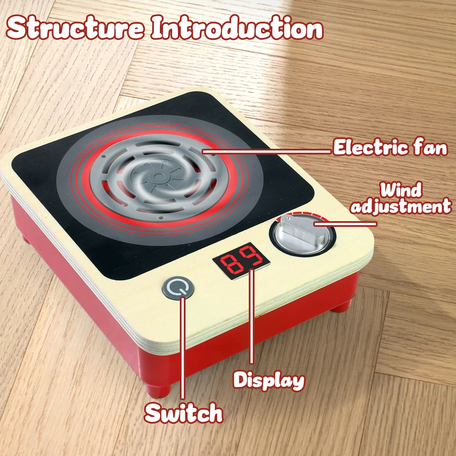 Fornello giocattolo per giochi di ruolo da cucina con luci Natale Halloween Ringraziamento Regalo di Pasqua Simulazione fornello a induzione