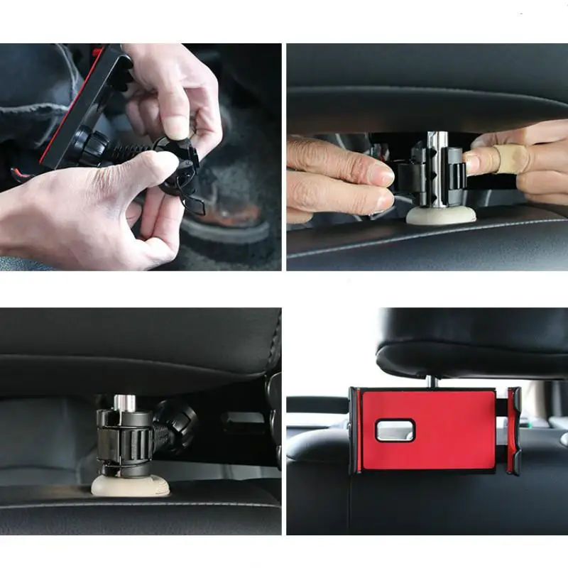 Carro 4 "-11" tablet titular assento de carro volta suporte universal para ipad ar pro 9.7 encosto de cabeça 360 rotação do telefone móvel montar titular