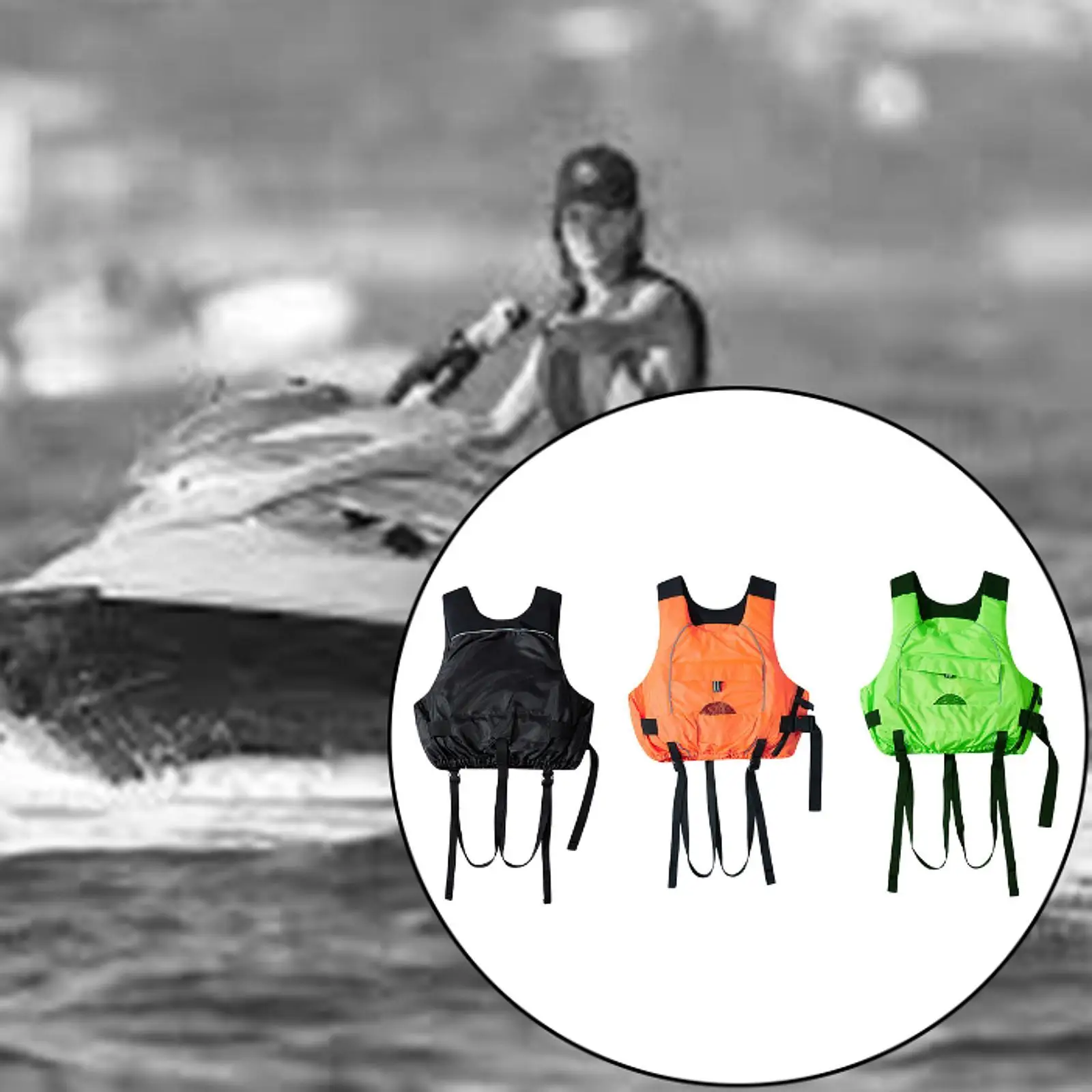 

Swim Float Jacket Lightweight Multifunctional Reflective Strip Waistcoat for Surfing Water Sports Rafting Kayaking Wakeboarding