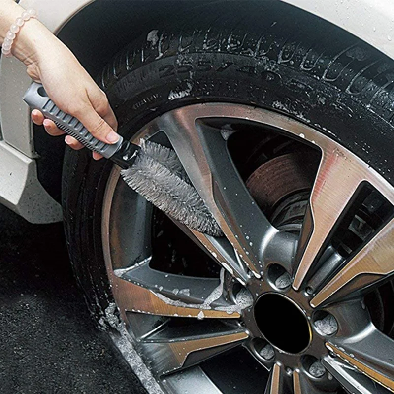 Car Wheel Rim Brush Tools Tire Cleaning Brushes short handle Rim Scrubber Car Detailing Wash Tire Brush Auto Washing Accessories