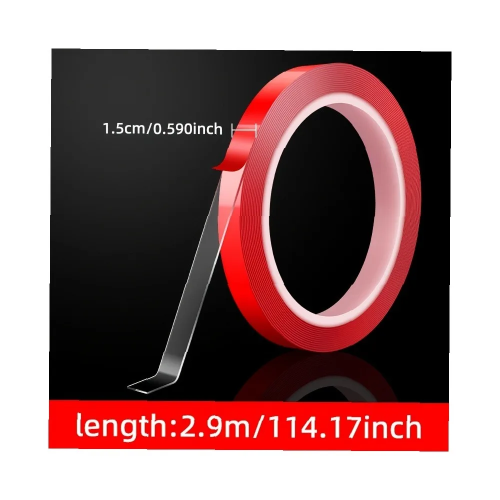 3 rolls LED Strip Light Adhesive Tape Self-Adhesive Nano Double-Sided Tape for COB Soft Light Bar, Strong Clear No-Trace