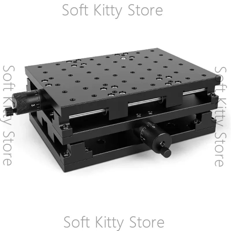 XY Axis Large Stroke Linear Displacement Platform Stage – Manual Slide Table Positioning Workbench HTXY210