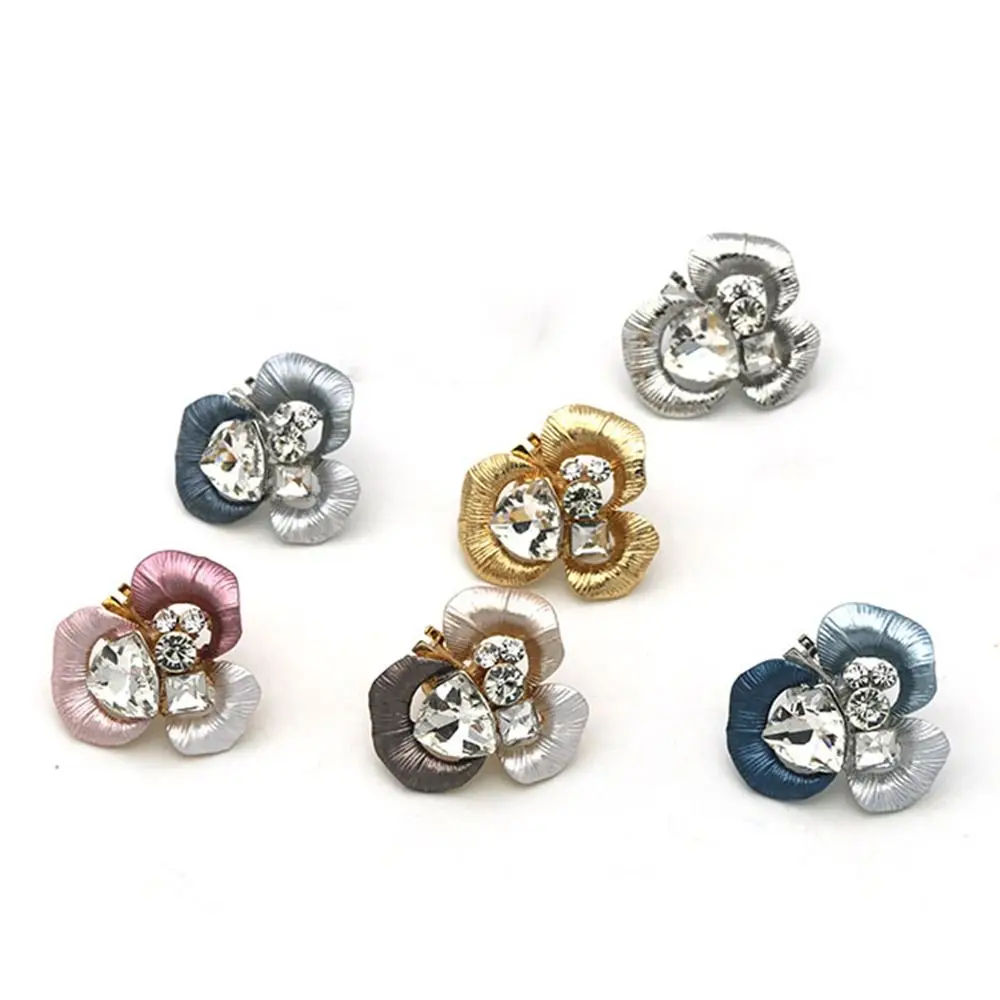 

1pcs Women Wedding Flower Shiny Decorative Clips Shoe Decorations Charm Buckle Rhinestone Shoe Clip