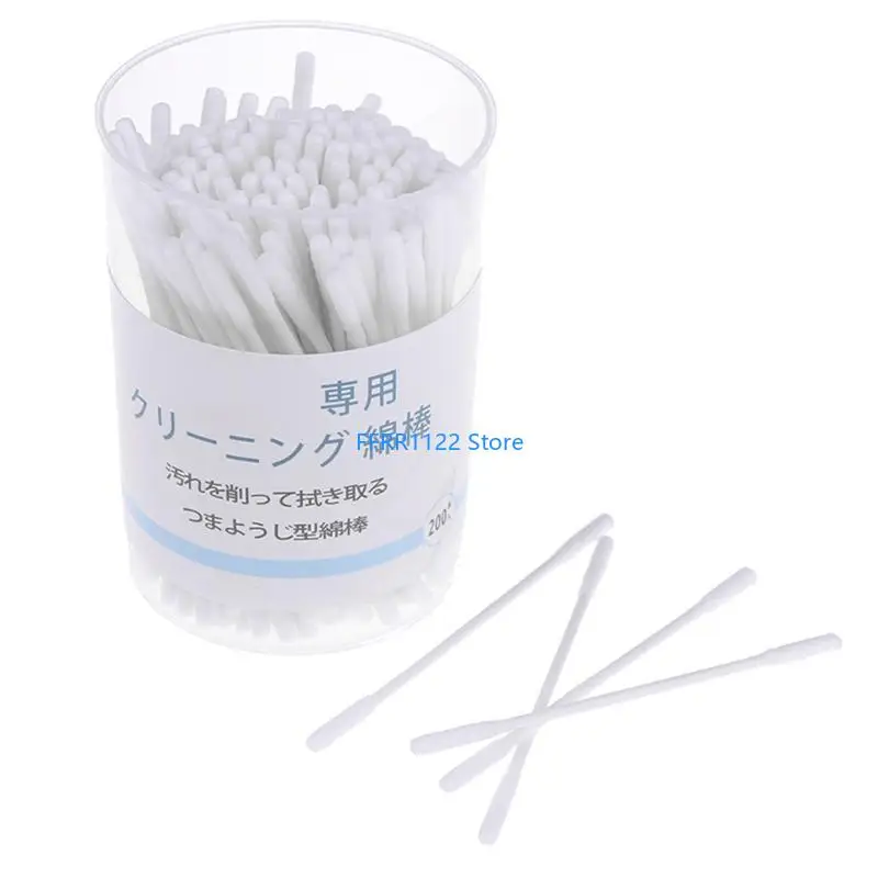 Y1UF 200 قطعة/صندوق مزدوج للرأس أعواد قطنية آذان الأنف تنظيف أدوات العناية براعم المتاح القطن قضيب الاستخدام اليومي النساء