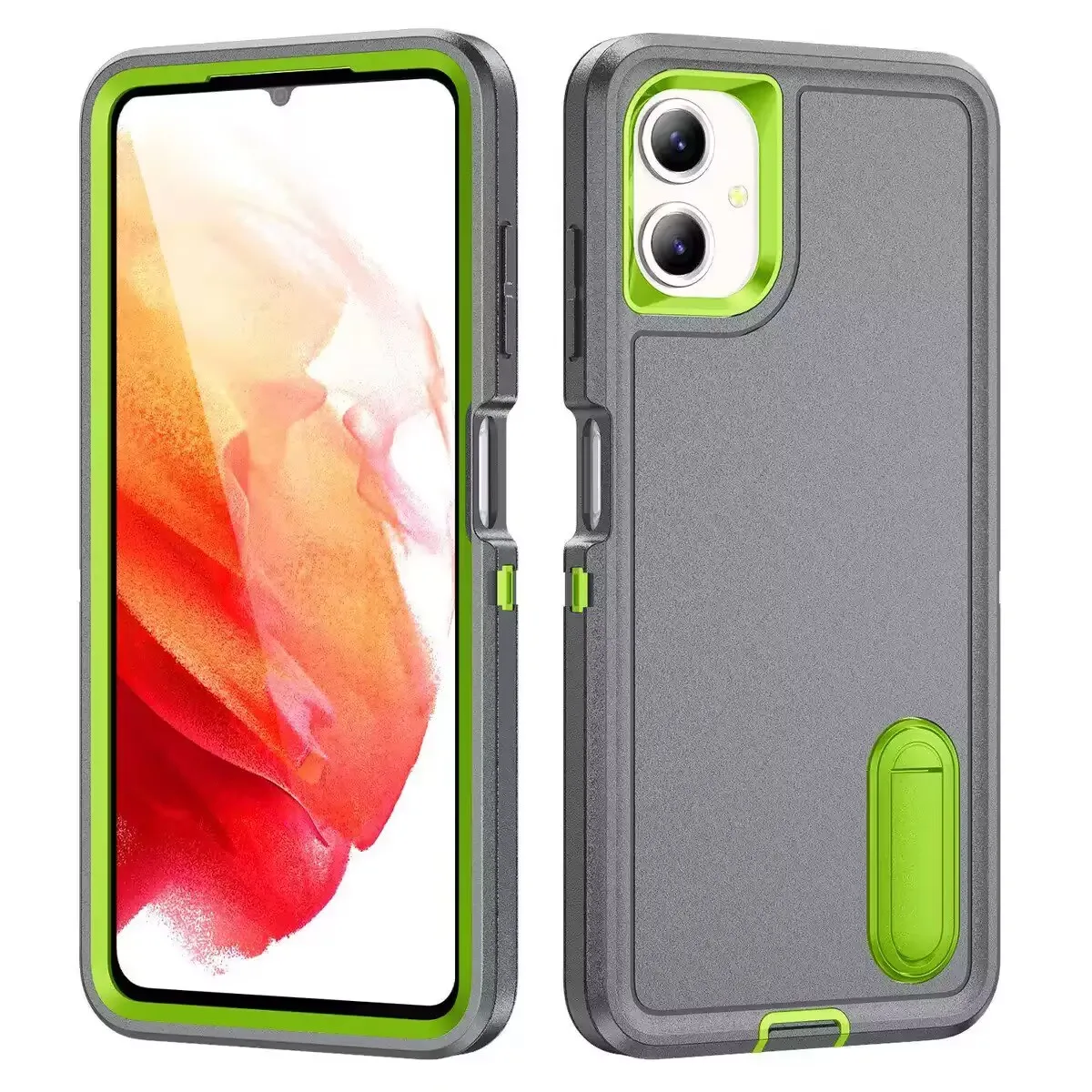 3 IN1 for Samsung Galaxy S22 S23 S24 S25 FE S26 Ultra A17 A16 A15 A56 A36 A26 A54 A14 A53 A13 A06 Heavy Duty Shockproof Case