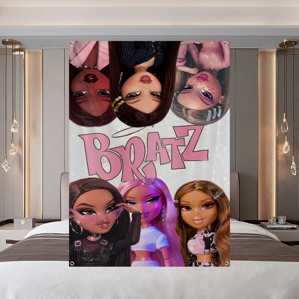 Bratz  Doll Flag Large Size Shop Art Promotion Advertising Booth Flag Hanging Banners