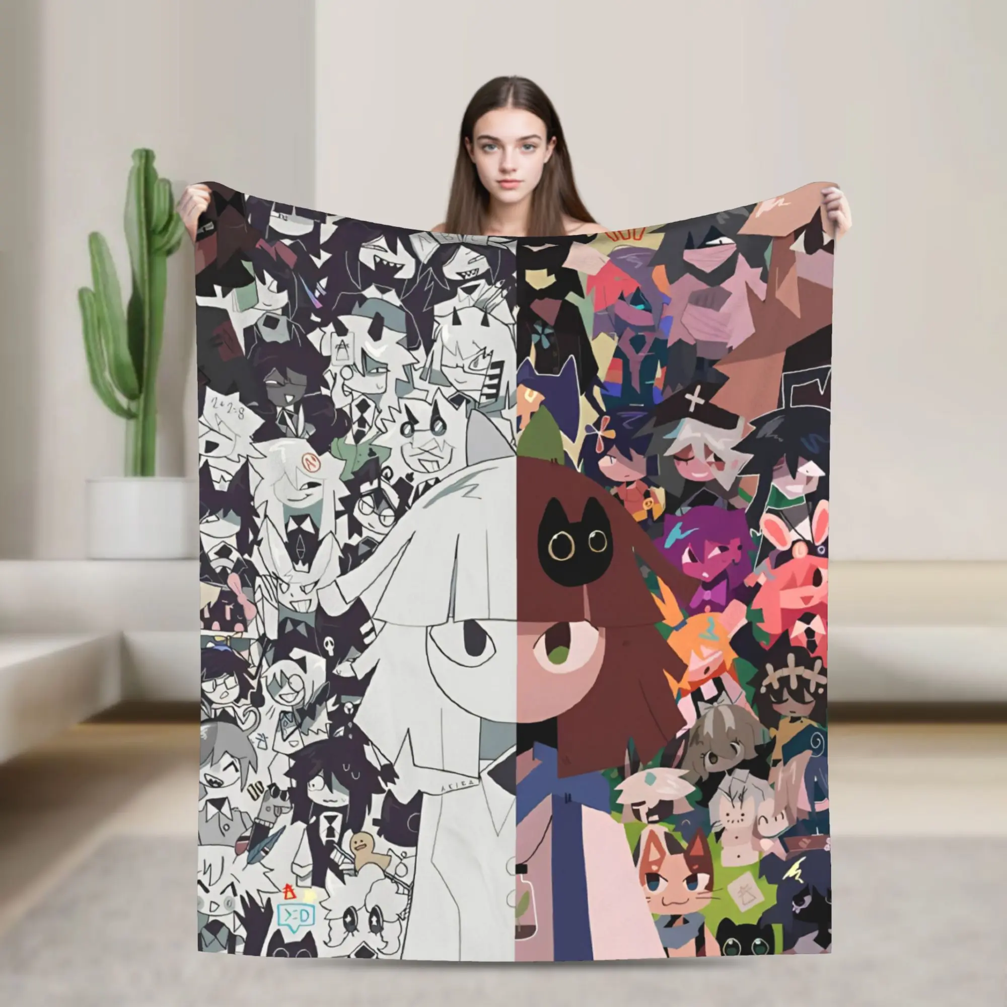 Fundamental Paper Education Anime Blanket Soft Fleece Cute Gifts  Throw Blankets Rug Piece