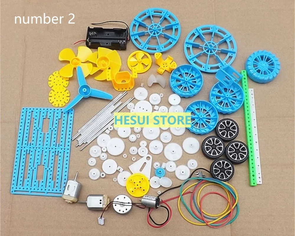 Gear pack Toy accessories Motor gear spindle gear umbrella gear car model accessories Plastic gear DIY accessories