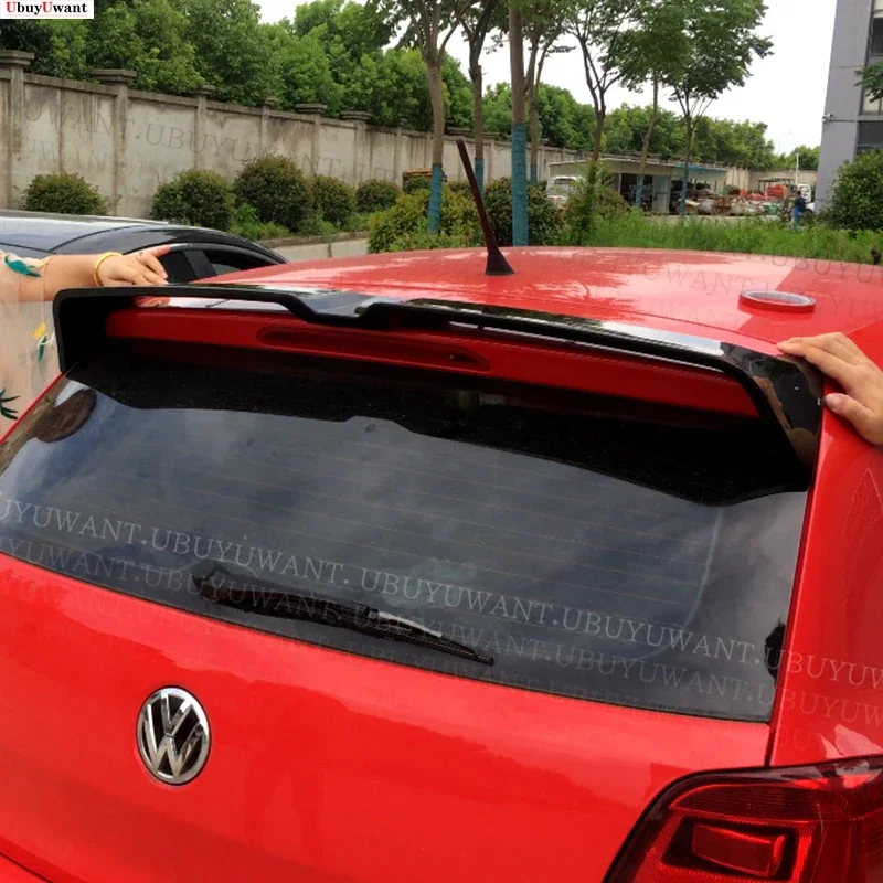 Alerón de techo trasero para Volkswagen Polo 2010 - 2016, alerón de labio de alta calidad, alerón trasero de coche de Color pintado para VW Polo