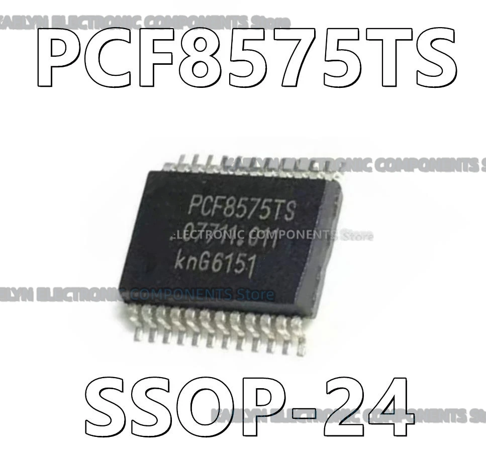 10Pcs/lot PCF8575TS PCF8575TS/1,118  I/O Expander 16 I²C 400 kHz 24-SSOP