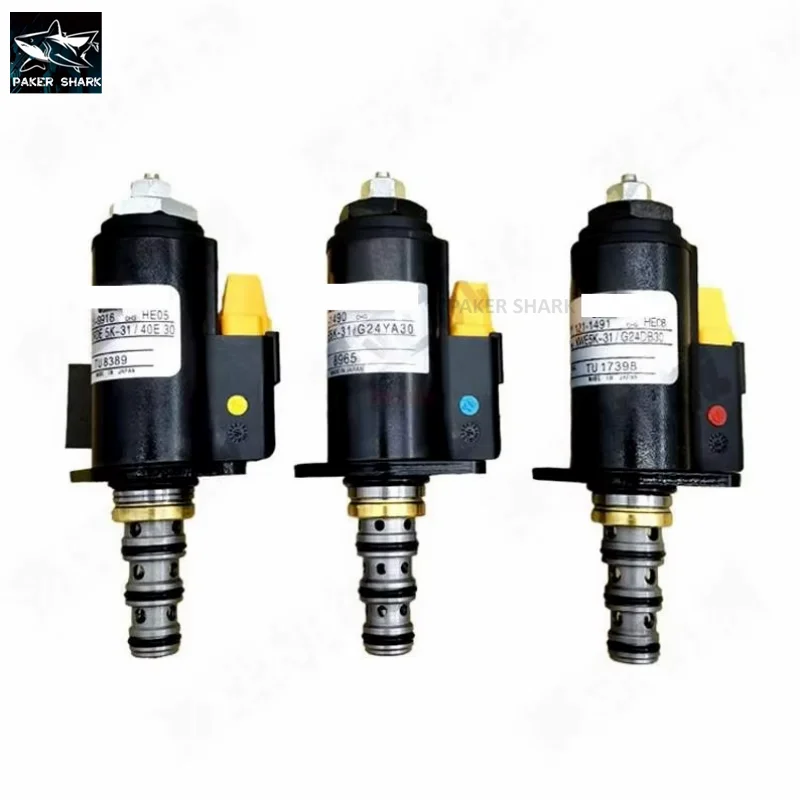 Per E312 E320B Pompa idraulica Elettrovalvola proporzionale E320C E320D Escavatore con elettrovalvola rotativa con blocco di sicurezza